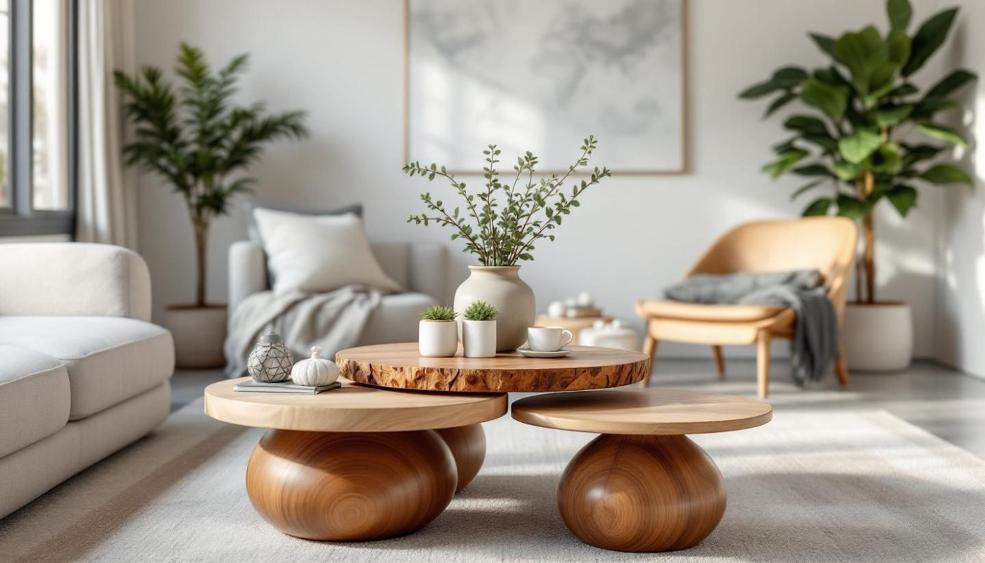 Comment intégrer des tables basses rondes en bois naturel dans votre décoration ?